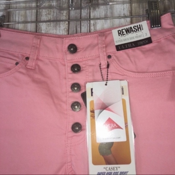 NWT Rewash High Rise Pink Icing Shorts - Picture 3 of 4
